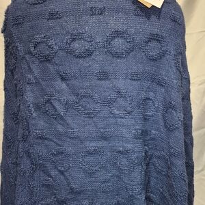 Women's Blue Textured Sweater